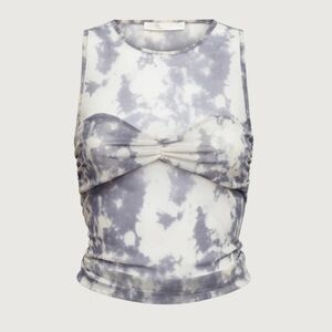 OAK + FORT Black and Cream Tie Dye Shirt